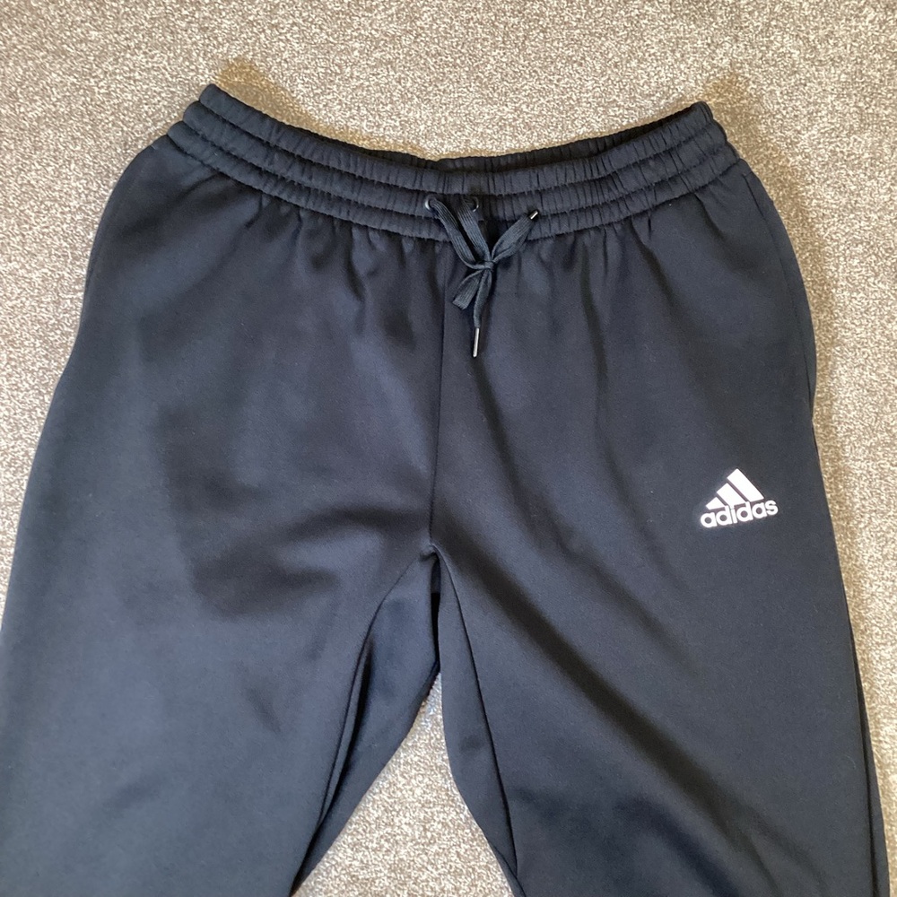 Adidas Mens Black Ankle Zip Sweatpants Joggers Sz XL - Picture 8 of 10